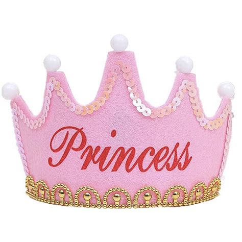 Jkerther Childrens Kids Boys Girls Led Crown Hat Princess King Happy