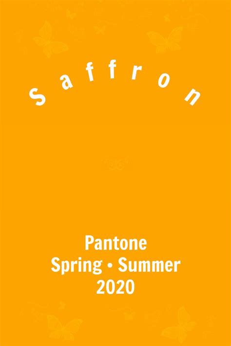 Pantone Saffron Pantone Trends Color Ss2020 Designs Zeichnen