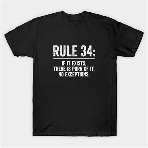 Rule If It Exists There Is Porn Of It No Exceptions Funny Meme Rule T Shirt