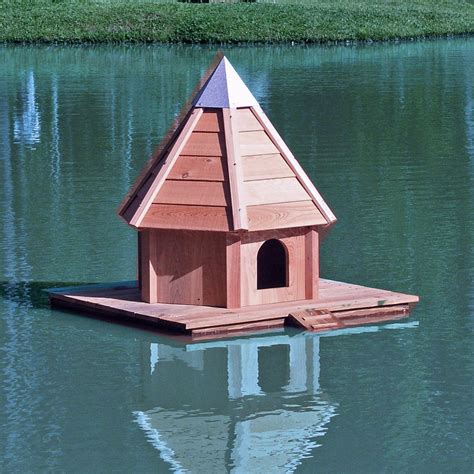 Another inexpensive duck house made out of a few wooden plywood pieces. Aqua Duck Floating Bird House | Duck house, Wooden bird ...