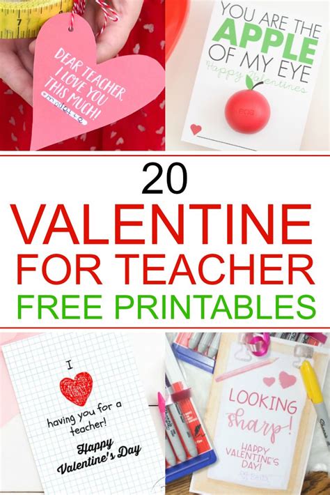 Free Valentine Teacher Printables Valentines Printables Free