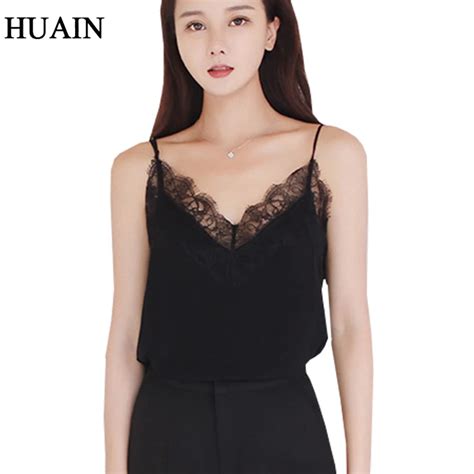 Lace Top Camis Sexy Tank Top Women Camisole Ladies 2018 New Solid