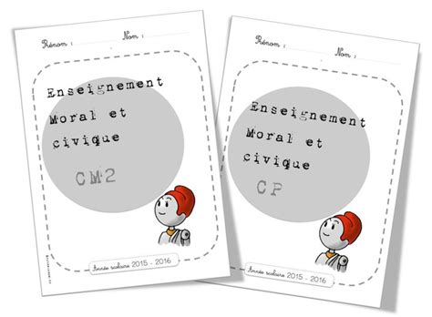 Page De Garde Enseignement Moral Et Civique Ou Emc Le Moral Filing Cabinet Template Preschool