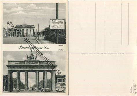 Historische Ansichtskarten Berlin Mitte Brandenburger Tor