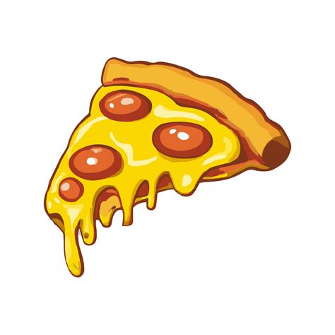 Pizza Slice With Dripping Cheese Vector Illustration 15564046 Vector