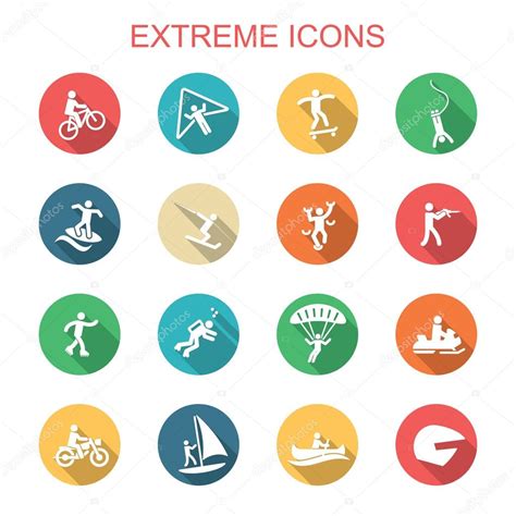 Extreme Long Shadow Icons — Stock Vector © Tulpahn 58756475