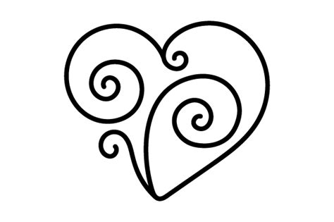 Heart Swirl Svg Cut File By Creative Fabrica Crafts · Creative Fabrica