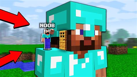 Noob Build House In The Head Of A Pro In Minecraft Noob Vs Pro Youtube