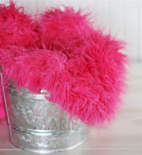 Hot Pink Mongolian Faux Fur Nest Photography Prop Rug Newborn Etsy