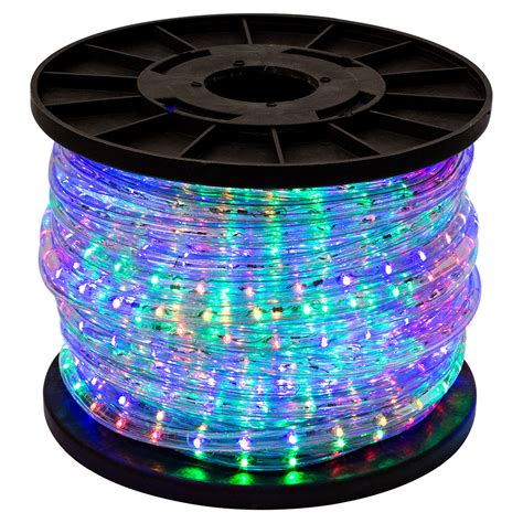 150 Rgb Multi Color 2 Wire 110v Led Rope Light Home Outdoor Christmas