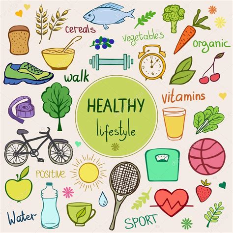 Healthy Lifestyle Background — Stock Vector © Chiociolla 66737605