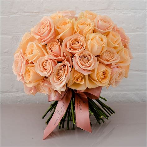 Four Seasons Collection Bouquet Of Peach Roses