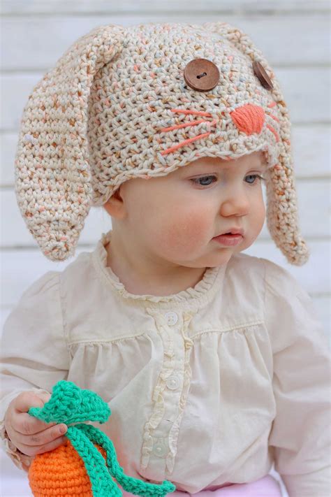 This wig hat crochet pattern makes a wig with bangs and pigtails for infants to adults. Free Crochet Bunny Hat Pattern (Newborn-Toddler) » Make ...