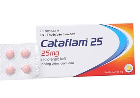 For the acute and chronic treatment of signs and symptoms of rheumatoid arthritis, osteoarthritis and ankylosing spondy. Cataflam 25 - Thuốc biệt dược, công dụng , cách dùng - SDK ...