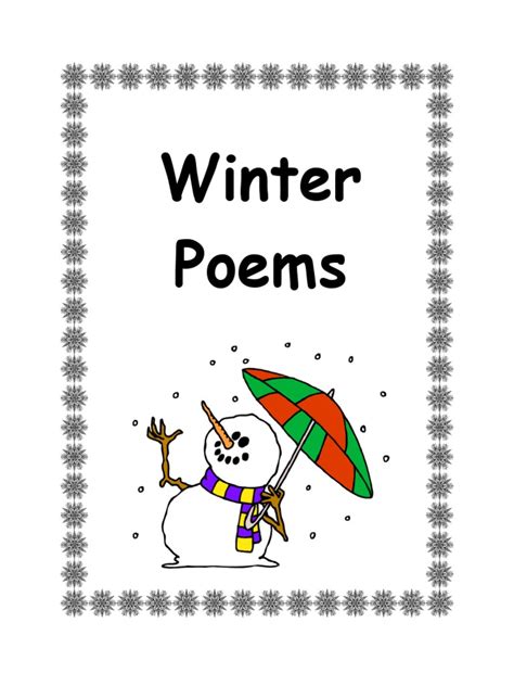 Winter Poems Pdf Glove Winter Phenomena