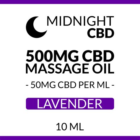 500mg Lavender Massage Oil Midnight Cbd