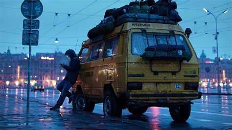 Rainy Day With Van Rider Hd Artist 4k Wallpapers Images