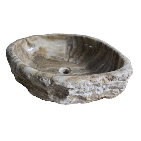 Edenbath Natural Jurassic Onyx Stone Specialty Vessel Bathroom Sink
