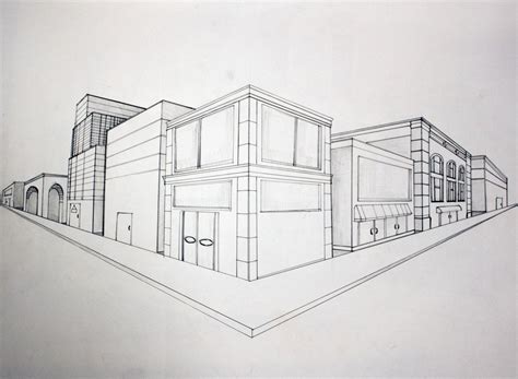 Here Is A Drawn Diagram Of A Two Point Perspective Notice How There