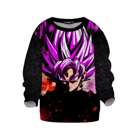 Dbz Goku Black Super Saiyan Rose Dark Cool Pattern Kids Sweatshirt