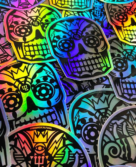 Holographic Sticker Pack 3 Square Vinyl Stickers Etsy