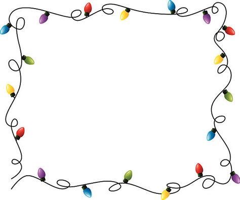 Christmas Lights Border Svg