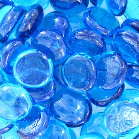 View Decorative Deep Sea Blue Glass Gems Glass Gems Sea Decor Blue