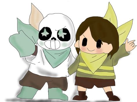 Underswap Sans And Chara By Calchocodreemurr On Deviantart