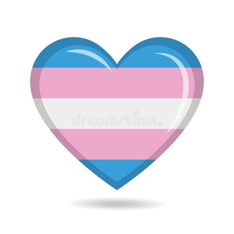 Transgender Pride Flag In Heart Shape Vector Illustration Stock Vector Illustration Of Rights