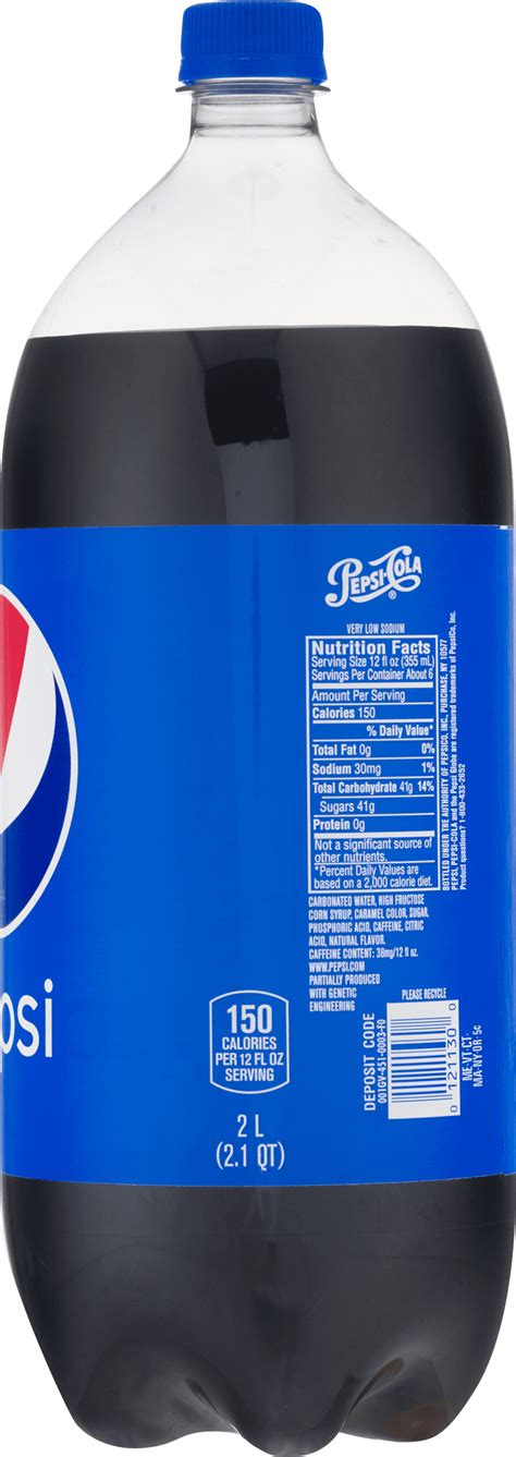 Pepsi Nutrition Facts 2 Liter Blog Dandk