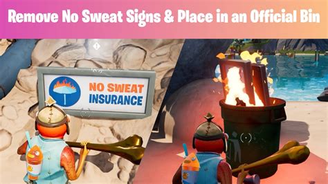 Fortnite วิธีทำ Remove No Sweat Signs From Recalled Products Place No