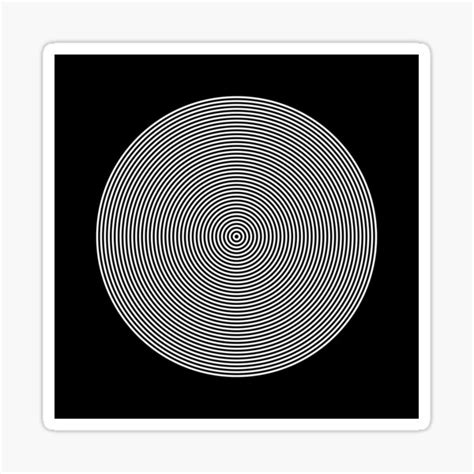 Hypnotic Circles Optical Illusion Sticker For Sale By Artsandsoul