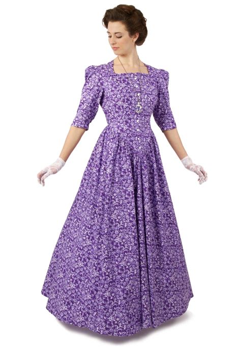 Margeaux Victorian Style Prairie Dress Calico Dress Pioneer Dress
