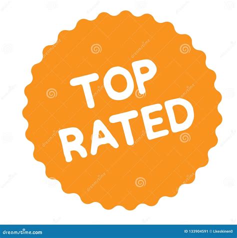 Top Rated Stamp On White Stock Vector Illustration Of Rate 133904591