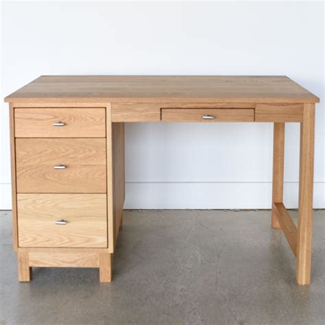 Macie Wood Desk Oak Office Desks Danish Modern Desk Modern Desk