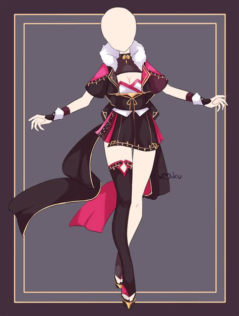 Closed Auction Outfit 611 Lineart By Xmikuchuu On Deviantart