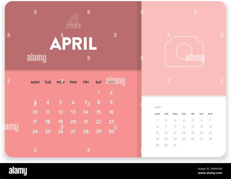 April 2023 Creative Minimal Business Monthly 2023 Calendar Template