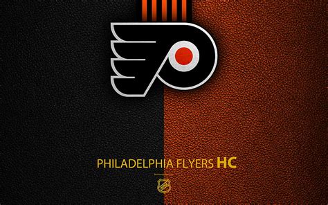 Philadelphia Flyers Hc Hockey Team Nhl Leather Texture Logo Emblem