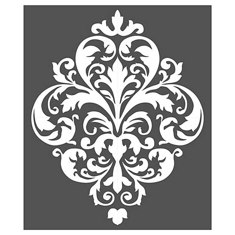 Large Damask Stencil Wall Decal Bed Bath And Beyond