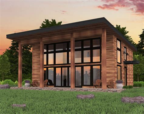 Harmony Haven Shed Roof Modern House Plan Mm 1538
