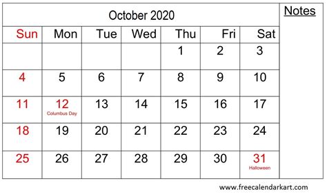 New laws and rules coming into effect in 2020. October 2020 Calendar With Holidays USA, UK, and Canada
