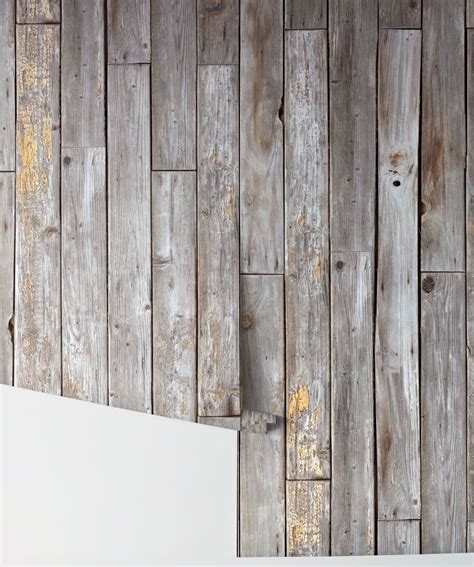 Rustic Wood Panels Wallpaper Grey Wood Effect Milton