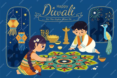 Premium Vector Lovely Diwali Illustration