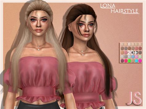 The Sims Resource Javasims Lona Hairstyle