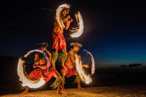 Hawaiian Fire Dancers In The Ocean Photograph By Deborah Kolb Pixels