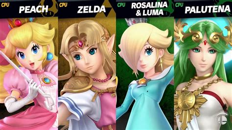 Super Smash Bros Ultimate Peach And Zelda Vs Rosalina And Palutena Youtube