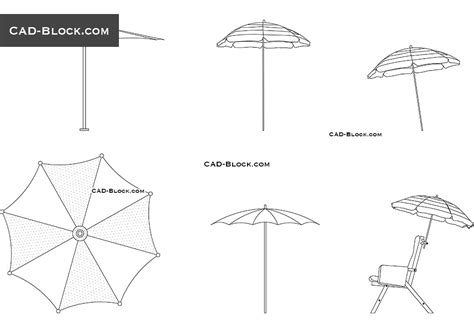 Beach Umbrella Cad Block Download Free Autocad File