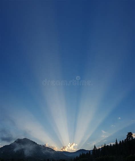 Sun Rays Over Mountains Stock Photo Image Of Rays Sunrays 86099224