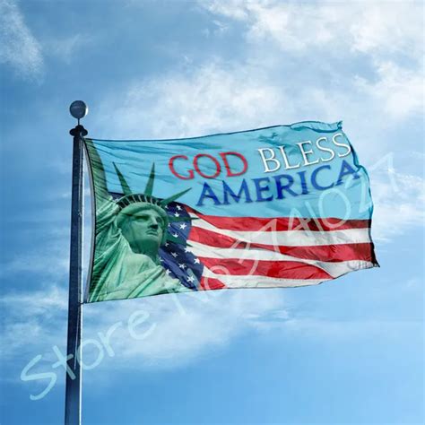 God Bless America Flag With Digital Print Usa Banner Flag 3x5ft
