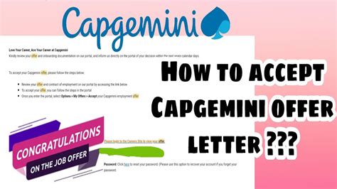 How To Accept Offer Letter In Capgemini Watch This You Will Get